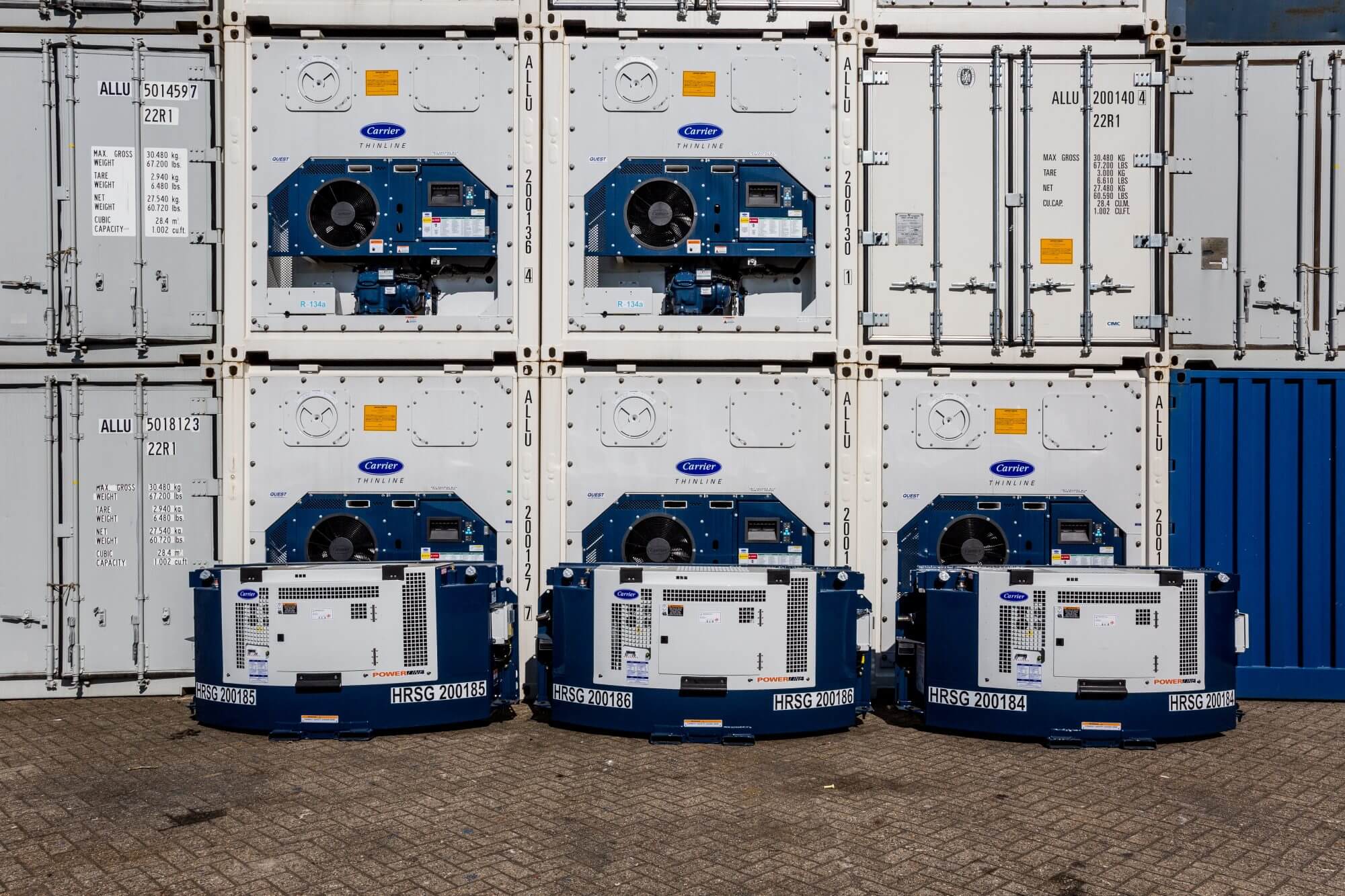 Refrigerated shipping containers