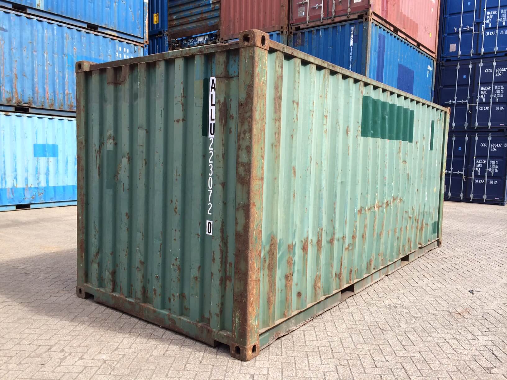 disapproved or rejected shipping container for storage capacity